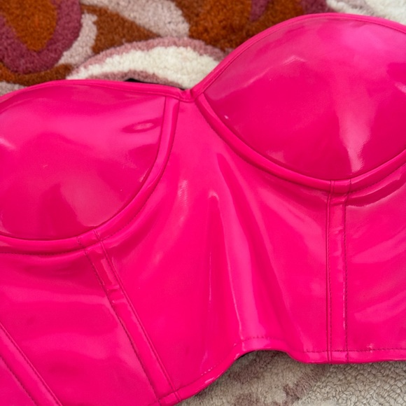 Vibrant Pink Bustier Top - Picture 2 of 5